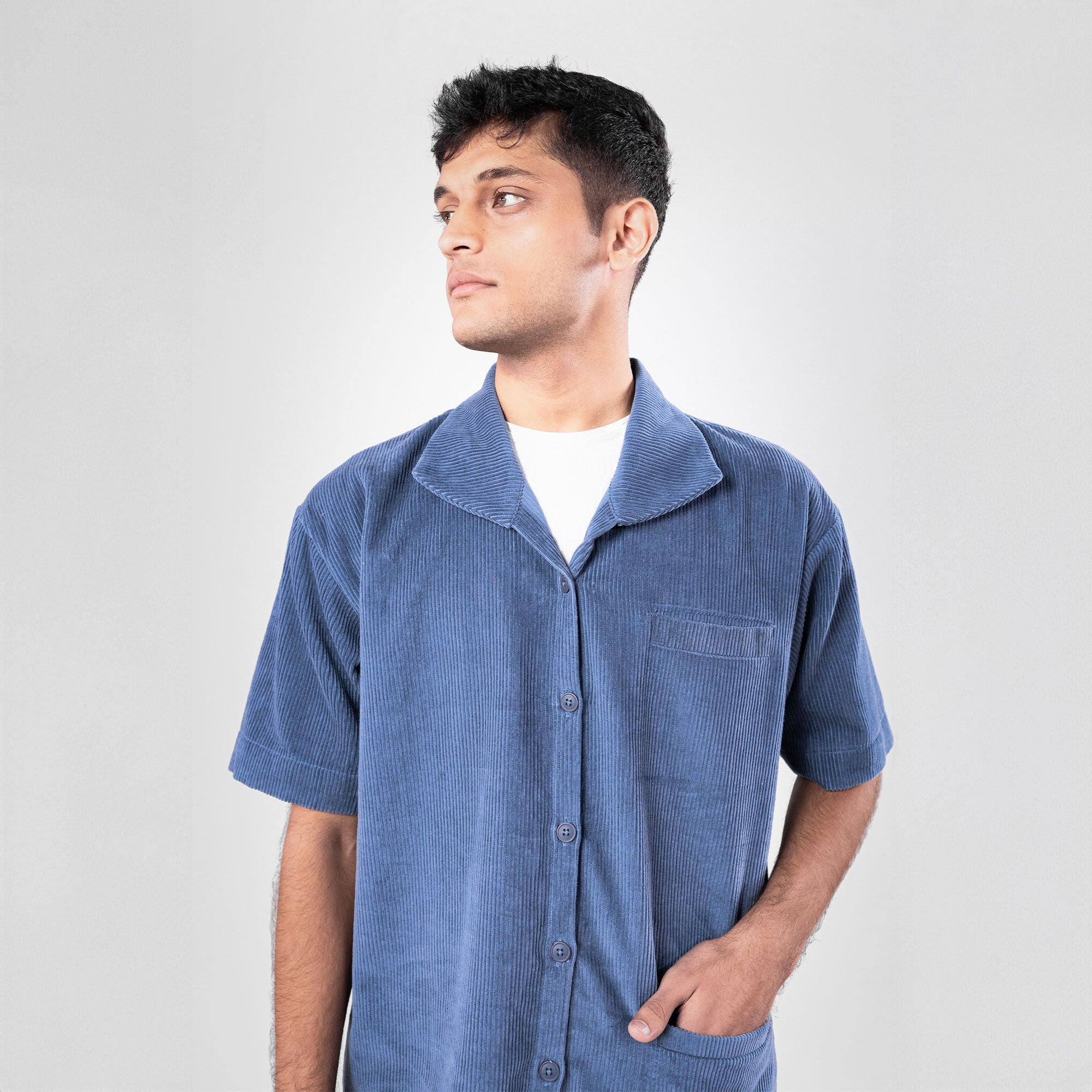 SUPERKICKS | CORDUROY SHIRT { ESTATE BLUE – Superkicks