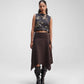 ALMOST GODS | PANEL SKIRT { BROWN