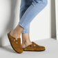 Birkenstock | BOSTON SOFT FOOTBED SUEDE LEATHER  { BROWN/MINK