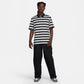 NIKE | CLUB STRIPED POLO T-SHIRT { BLACK/WHITE