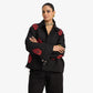 F A R A K | HAND EMBRIODERED JACKET { BLACK/BLACK