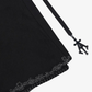 ALMOST GODS | ASSYMETRIC LAYERED KNIT DRESS { BLACK