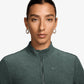 NIKE | SLIM LONG-SLEEVE COZY FLEECE 1/2-ZIP TOP { VINTAGE GREEN/BICOASTAL