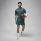JORDAN | SPORT DRI-FIT SHORT-SLEEVE TOP { OXIDIZED GREEN/WHITE
