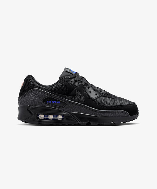Nike | AIR MAX 90 { BLACK/BLACK-DK SMOKE GREY-OLD ROYAL