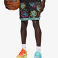 PUMA | x RICK AND MORTY ALL-OVER PRINT SHORTS { BLACK