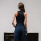 SUPERKICKS | CROP TOP { NAVY BLUE