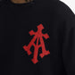ALMOST GODS | ALPHA CROSS KNIT SWEATER { BLACK