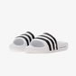 ADIDAS ORIGINALS | ADILETTE 22 SLIDES { WHITE/BLACK