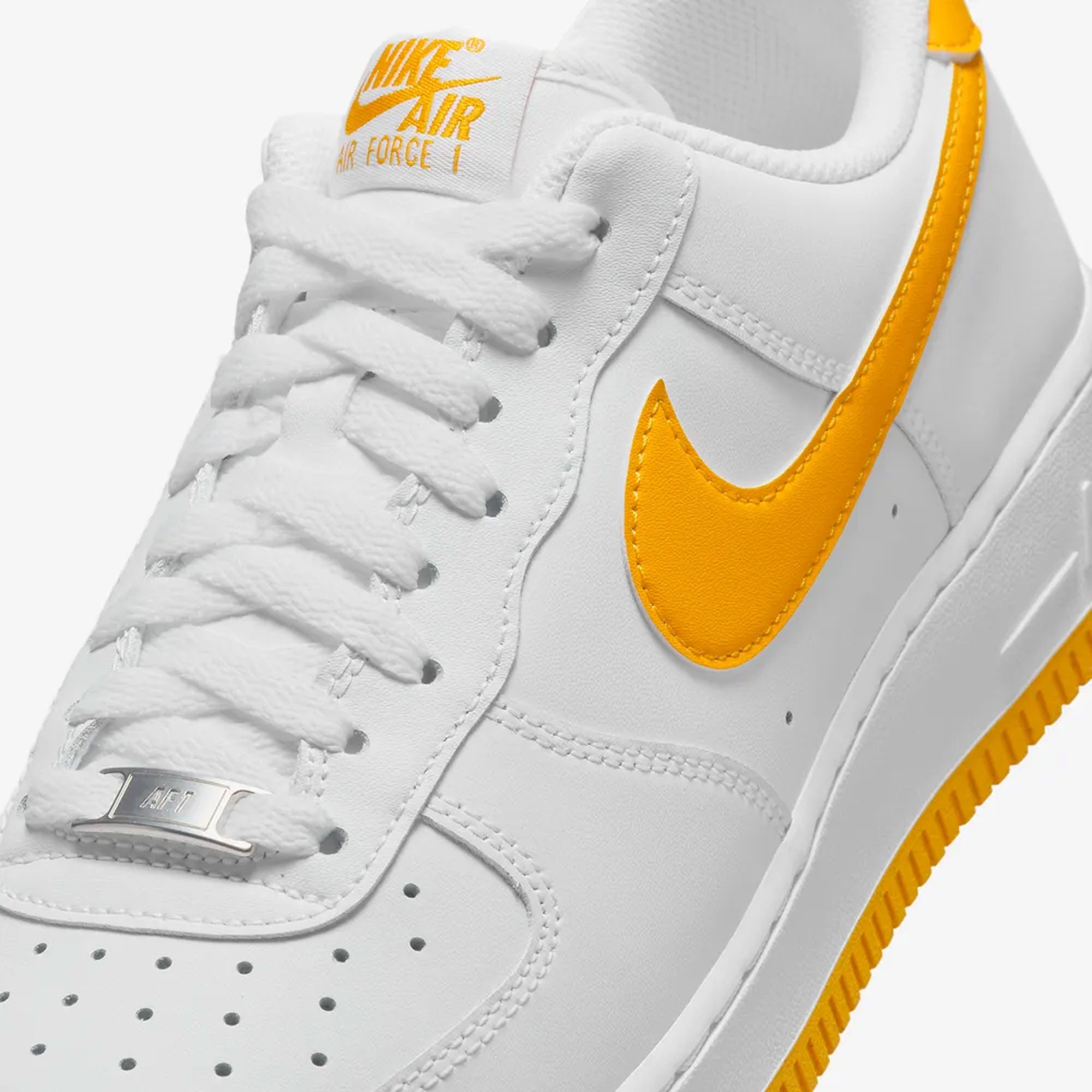 white and university gold air force 1