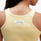 ALMOST GODS | ALPHA CROSS RIBBED TANK TOP { BUTTER YELLOW