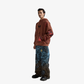 F A R A K | MEHFIL BLOCK-PRINTED HOODIE { BROWN