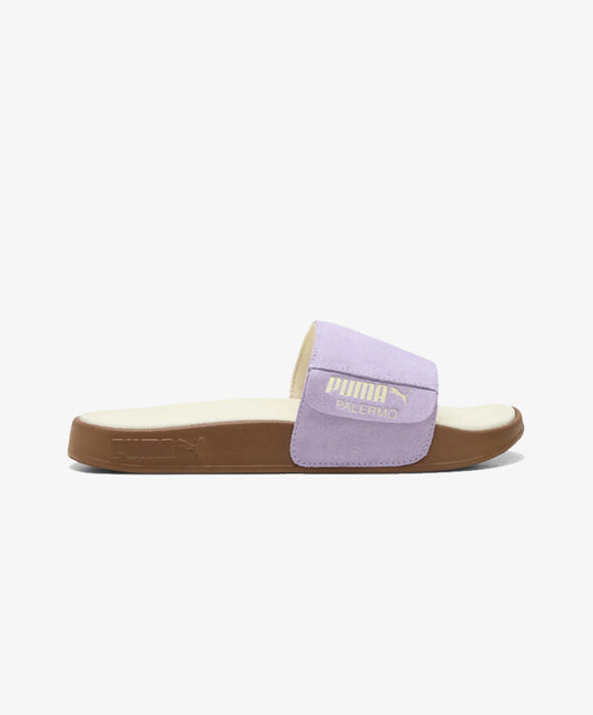 PUMA | LEADCAT 2.0 PALERMO FOIL SLIDES { LIGHT LAVENDER-BUTTERCREAM-GUM