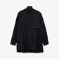 Y-3 | WASHED TWILL OVERSHIRT { BLACK
