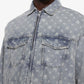 Represent | R4 MONOGRAM DENIM JACKET  { STONE WASH
