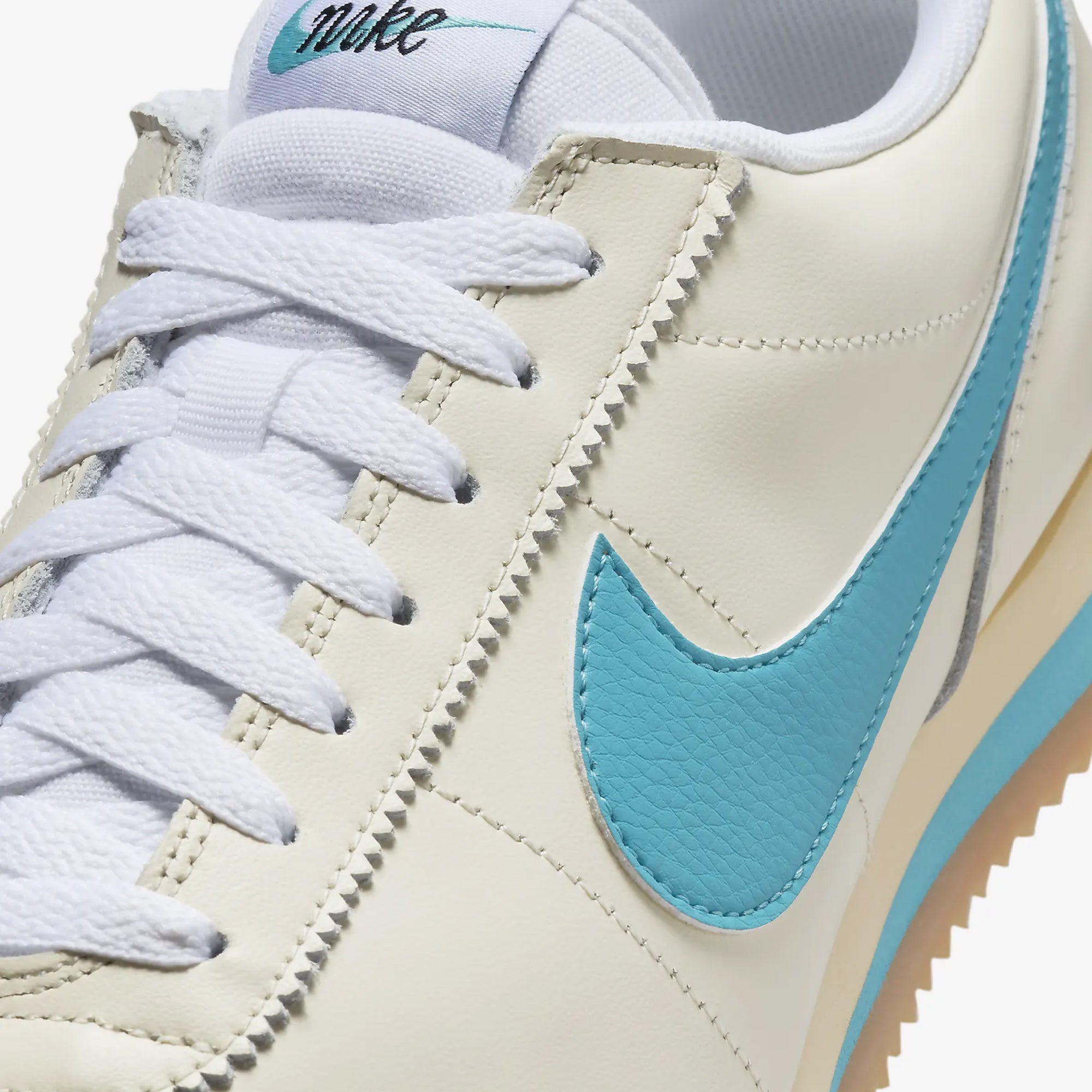 Nike | CORTEZ TXT { COCONUT MILK/TEAL NEBULA-GUM YELLOW – Superkicks