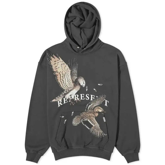 Represent | BIRDS OF PREY HOODIE  { OFF BLACK