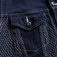 FDMTL | PATCHWORK 3RD JACKET RINSE  { INDIGO