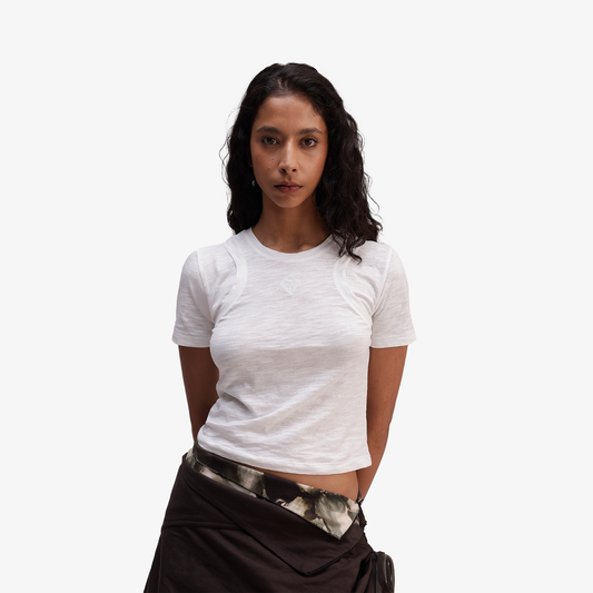 ALMOST GODS | LAYERED TOP { WHITE