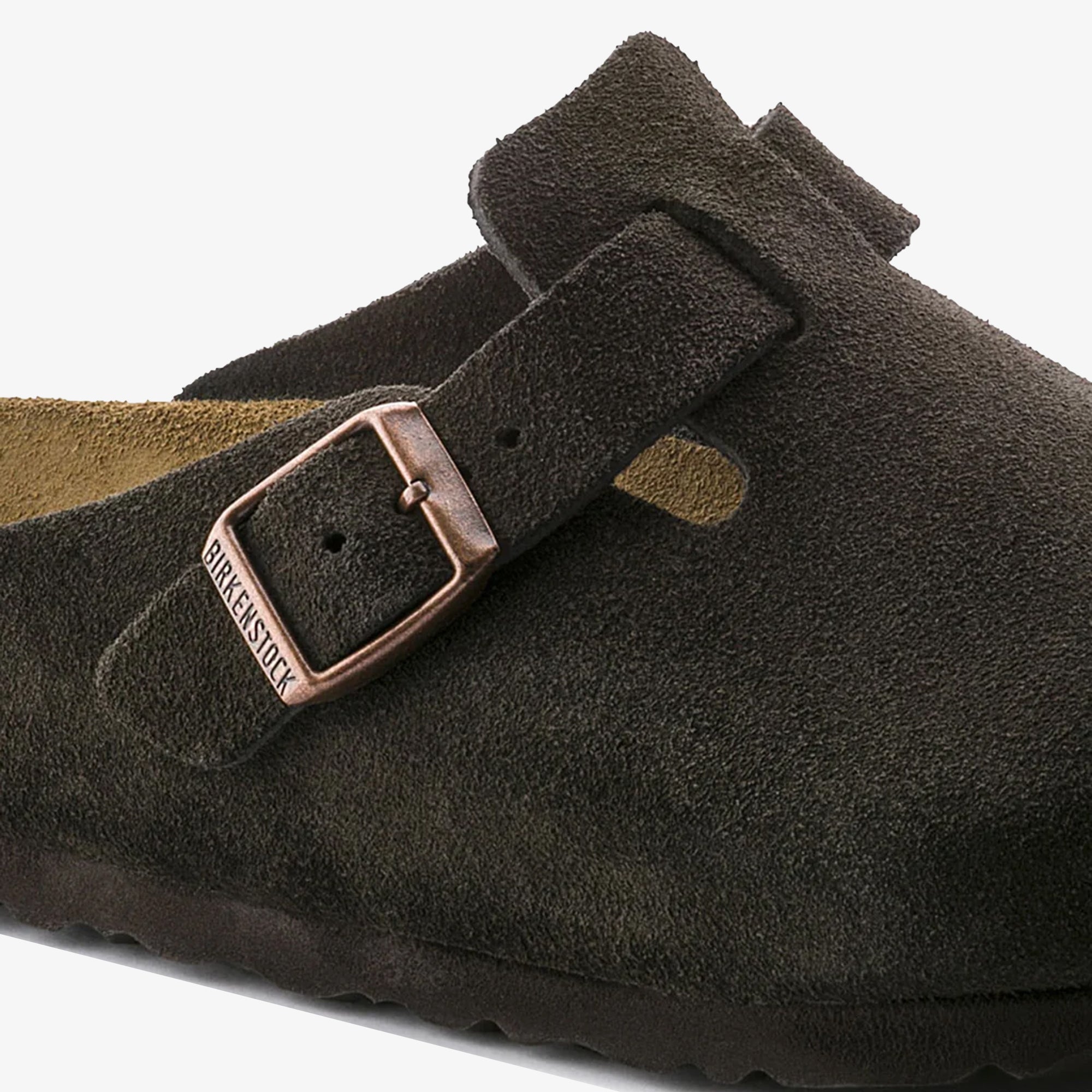 Birkenstock boston suede mocha cheap