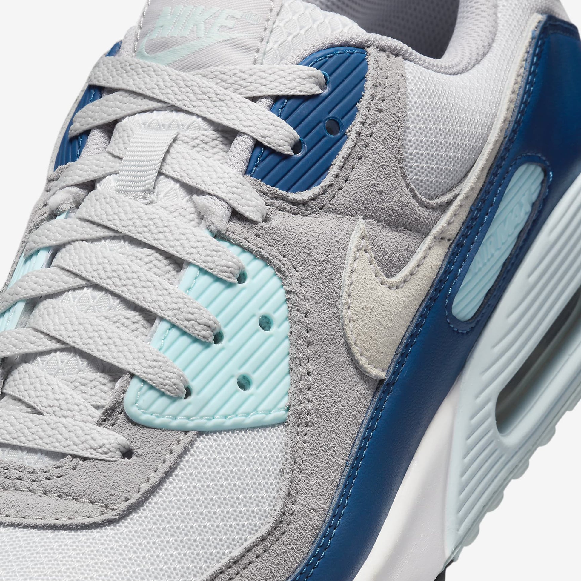 Nike AIR MAX 90 PURE PLATINUM/WHITE-GLACIER BLUE – Superkicks