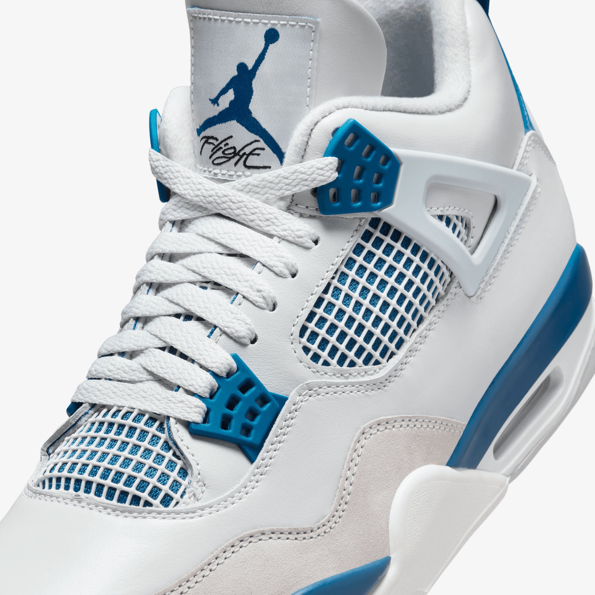 Jordan | AIR JORDAN 4 RETRO { OFF WHITE/MILITARY BLUE-NEUTRAL GREY