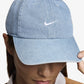 NIKE | CLUB UNSTRUCTURED DENIM CAP { AEGEAN STORM/THUNDER BLUE/WHITE