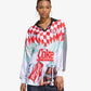 Adidas Originals |  X COCA-COLA MASH UP SMOCKED JERSEY { WHITE