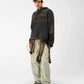 ALMOST GODS | DESTRUCTION AS ECSTASY EMBROIDERED CROPPED HOODIE { BLACK