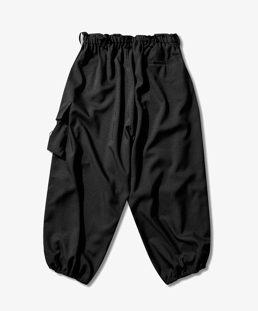 Y-3 | SPORT UNIFORM WIDE CARGO PANTS { BLACK