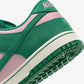 Nike | DUNK LOW RETRO SE  { MED SOFT PINK/MALACHITE-SAIL