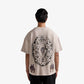 F A R A K | BARAAT BLOCK PRINTED TSHIRT { BEIGE BROWN