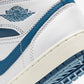 Jordan | AIR JORDAN 1 MID SE (GS)  { WHITE/INDUSTRIAL BLUE-SAIL