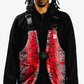 THAELY | RED SNAKESKIN CONVERTIBLE VEST TOTE { RED/BLACK