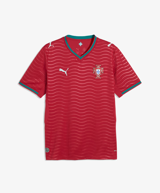 PUMA | PORTUGAL HOME SOCCER JERSEY { CLUB RED/GREEN LAGOON