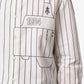 ALMOST GODS | ASSEMBLAGE STRIPE BOXY SHIRT { WHITE