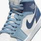 Jordan | AIR JORDAN 1 MID  { SAIL/DIFFUSED BLUE-BLUE GREY-WHITE