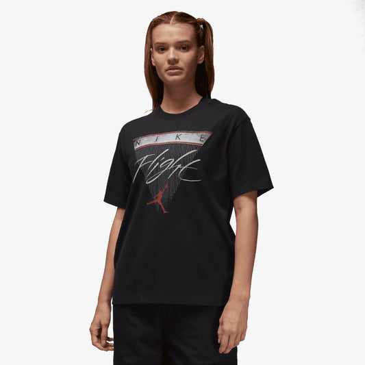 WMN'S FLIGHT HERITAGE GRAPHIC T-SHIRT 'BLACK/GYM RED'