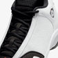 JORDAN | AIR JORDAN 14 RETRO "BLACK TOE" { WHITE/VARSITY RED-BLACK-METALLIC SILVER
