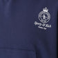 SPORTY & RICH | CROWN LOGO CROPPED HOODIE { NAVY/WHITE
