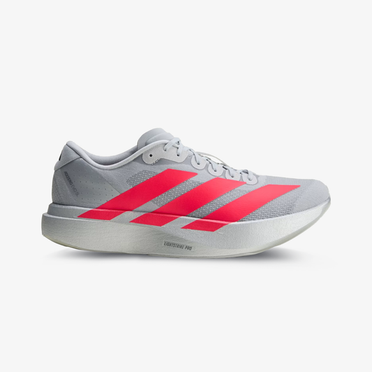 ADIDAS | ADIZERO EVO SL { SILVER METALLIC/LUCID RED/IRON METALLIC