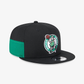 New Era | BOSTON CELTICS MULTI PATCH BLACK 9FIFTY SNAPBACK CAP  { BLACK