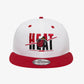 New Era | MIAMI HEAT CROWN WHITE 9FIFTY SNAPBACK CAP  { WHITE