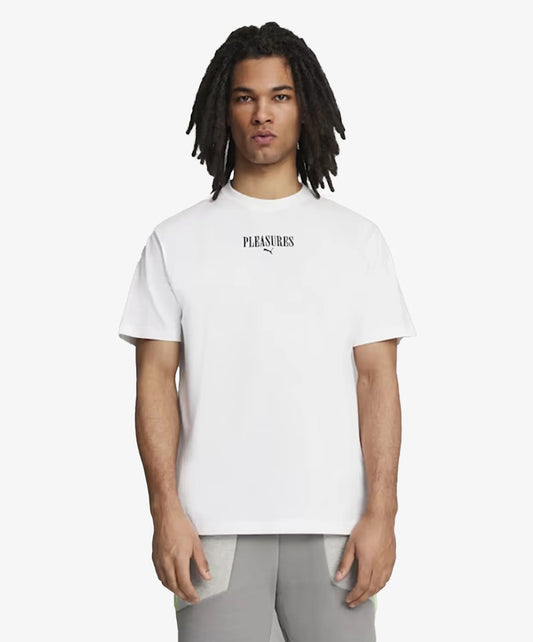 Puma | x PLEASURES GRAPHIC TEE  { WHITE