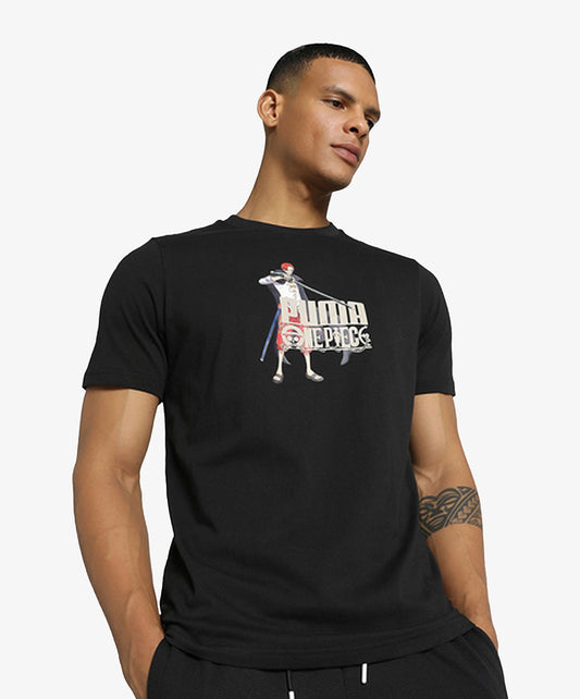 Puma | X ONE PIECE GRAPHIC TEE  { PUMA BLACK