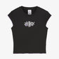 Puma | x X-GIRL RIBBED SLIM FIT TEE  { BLACK