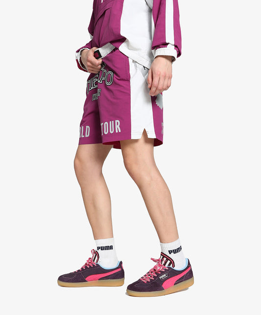 PUMA | MAS TIEMPO RELAXED FIT SHORTS { MAGENTA GLEAM