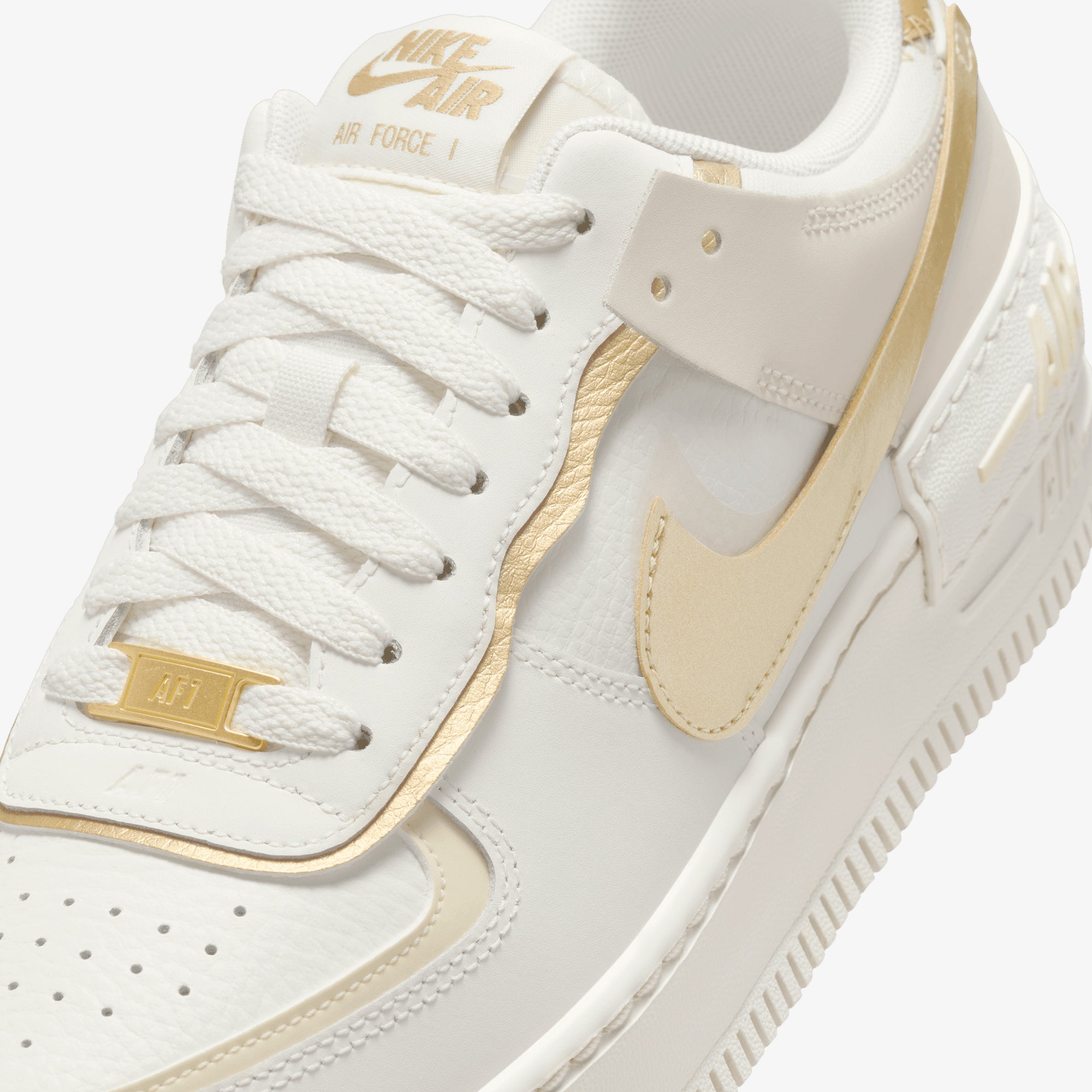 nike air force 1 gold metallic