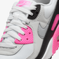 Nike | AIR MAX 90 { WHITE/WOLF GREY-PINK GLOW-BLACK