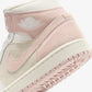 JORDAN | AIR JORDAN 1 MID SE { COCONUT MILK/LEGEND PINK-SAIL